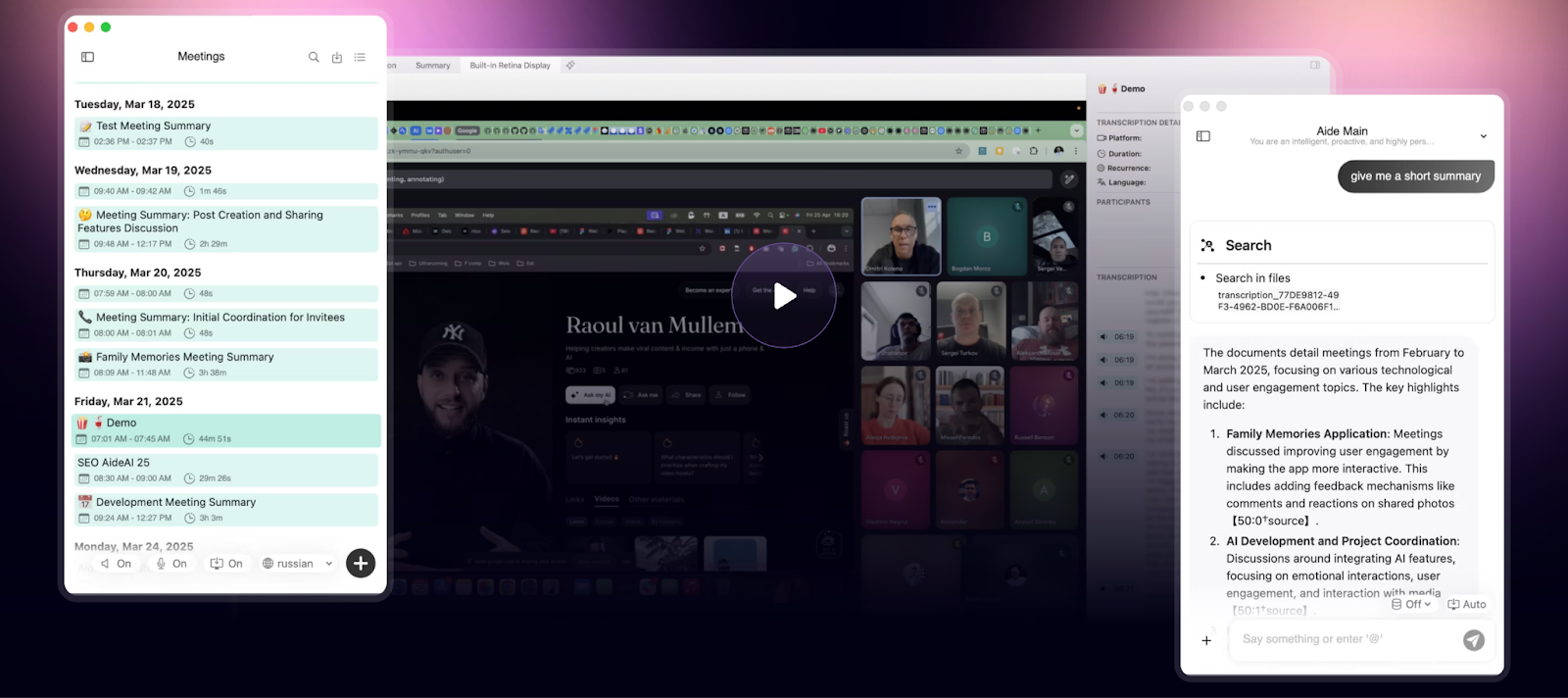 AIDE for Mac | Bot-free fireflies ai alternatives 