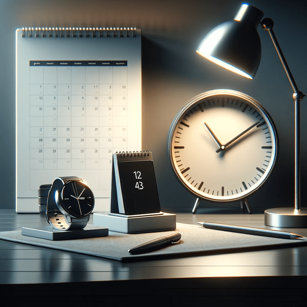 A clockwatch on the modern desk