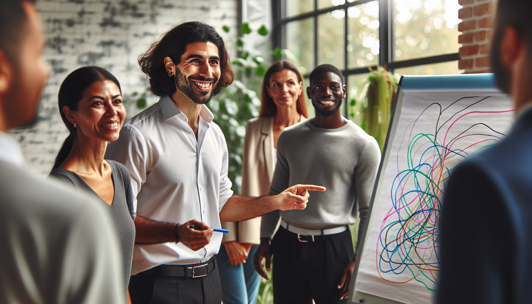 A facilitator setting ground rules for a meeting with diverse participants