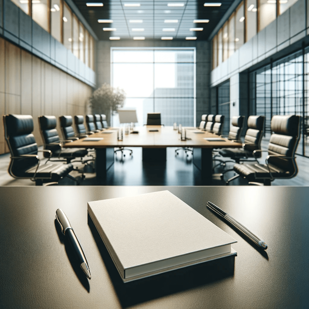 A modern meeting room in an office