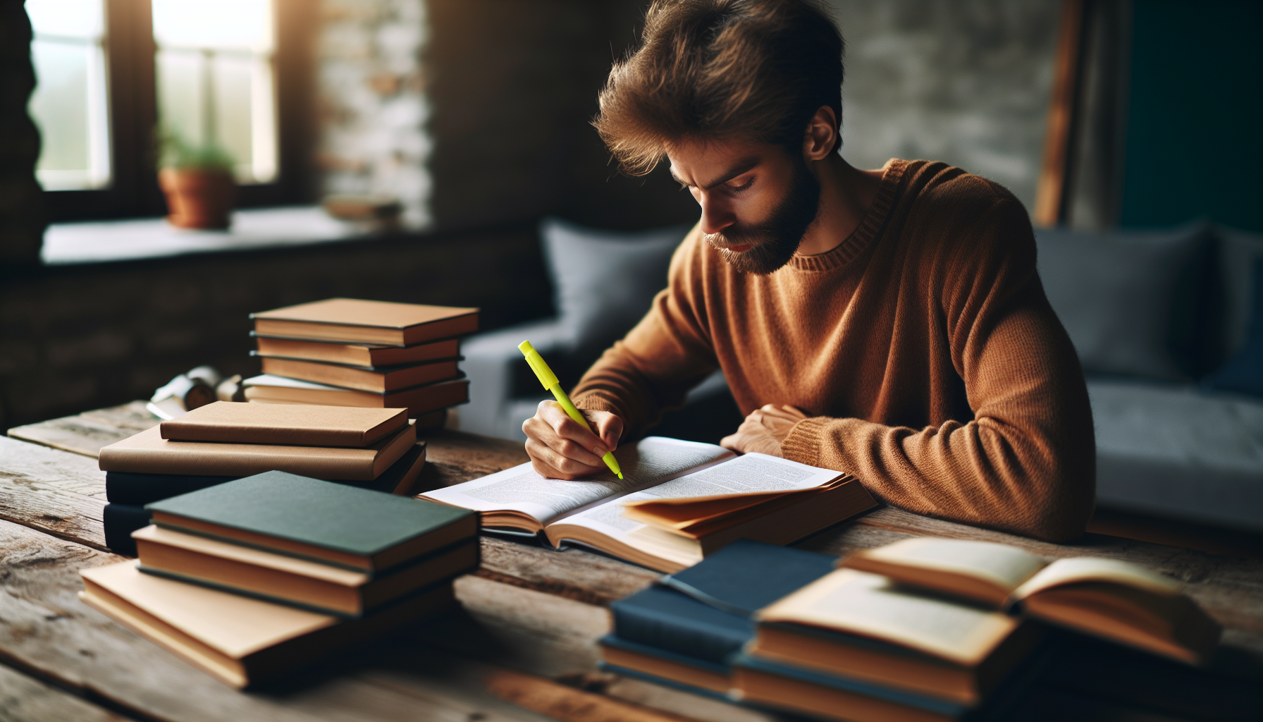 A person reviewing notes and material sq3r method