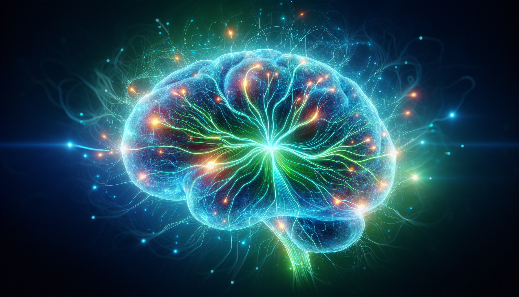 Abstract illustration of a brain with interconnected neurons representing memory and motivation
