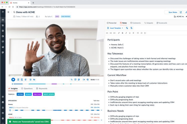 Advancing Avoma's Generative AI capabilities powered by GPT-4