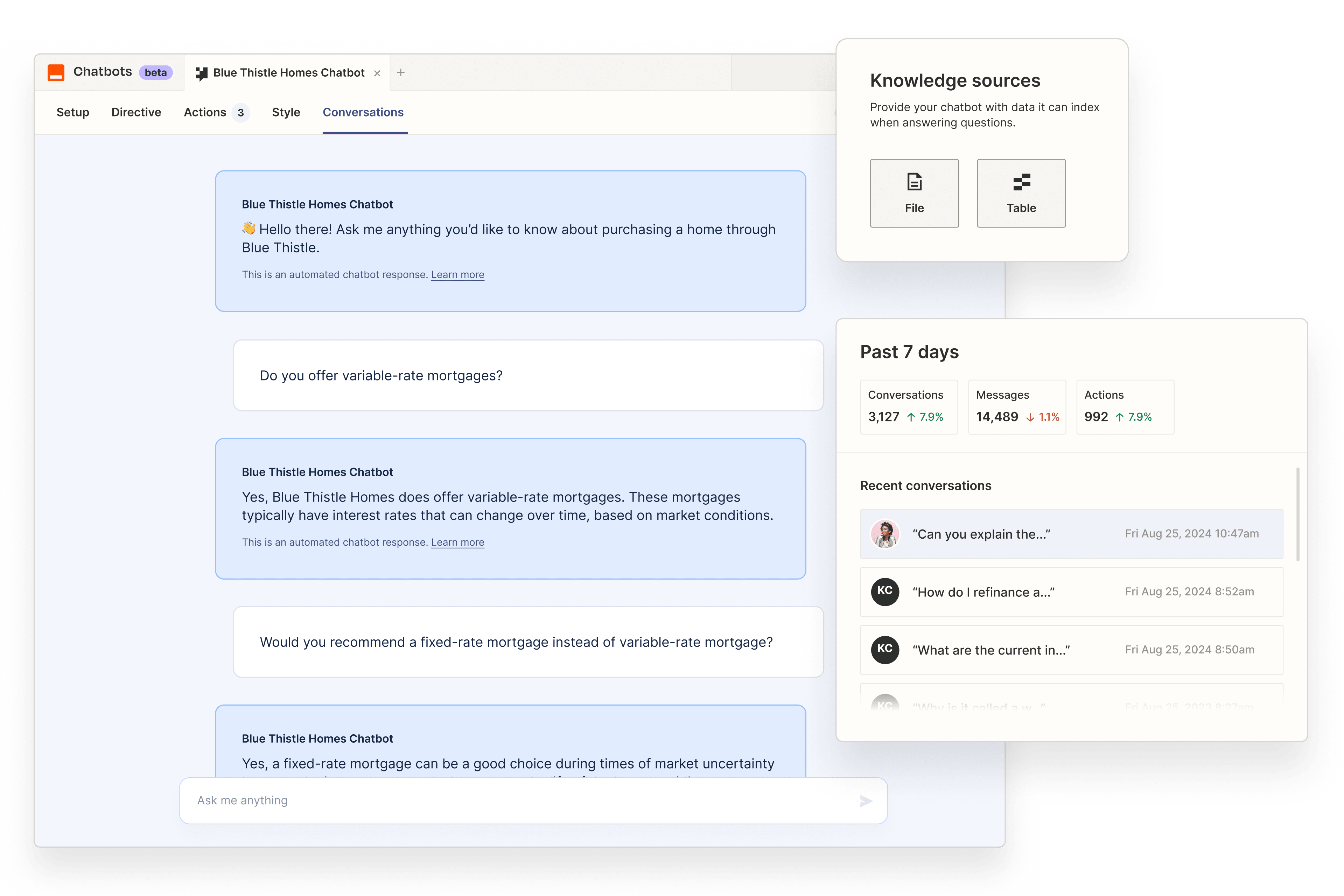 An interface featuring an interaction with a Zapier chatbot | ai productivity tools