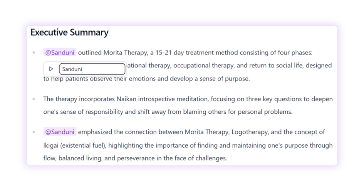 Automatic Speaker Detection by Jamie an ai meeting assistant for Zoom