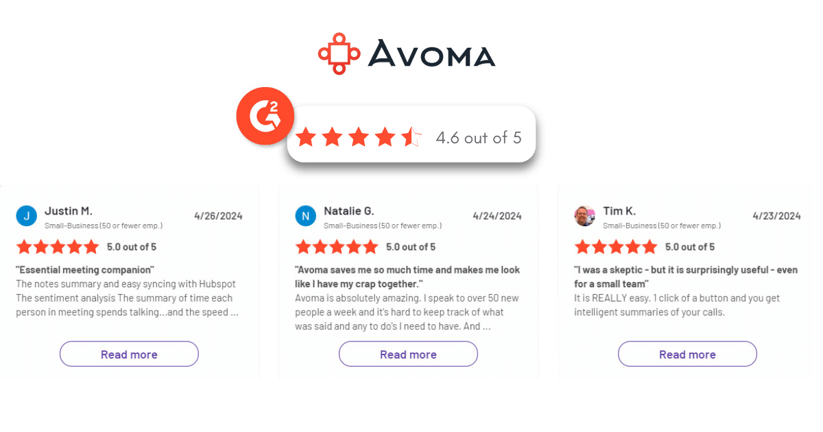 Avoma Reviews and ratings