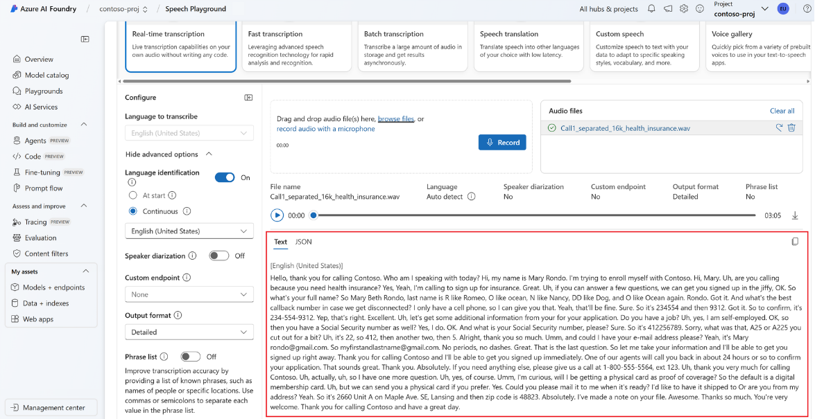 Azure ai speech | ai powered and automated transcription tools