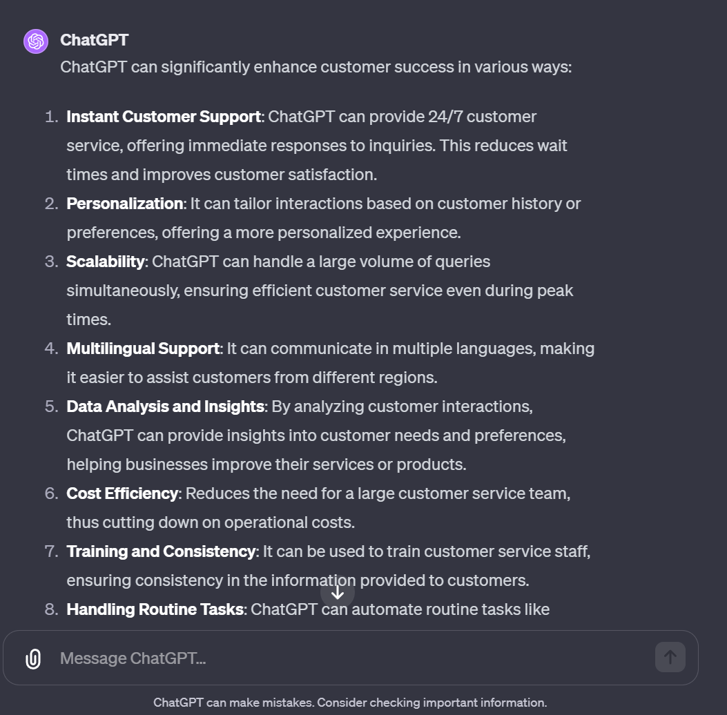 ChatGPT use cases for customer success