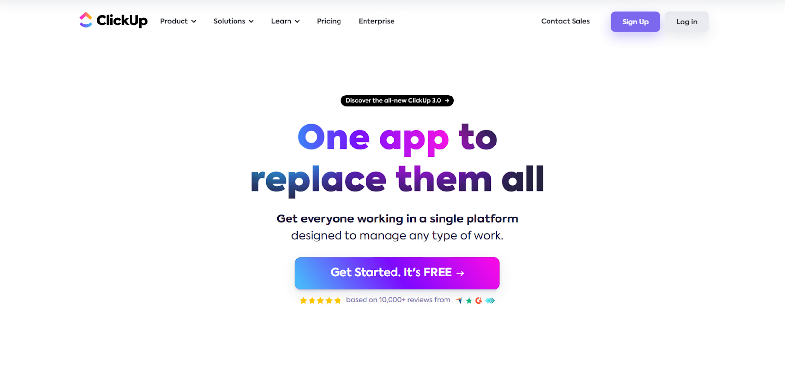 ClickUp website