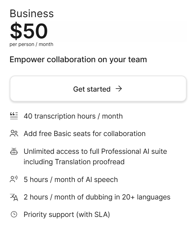 Descript Business Plan | Descript Pricing