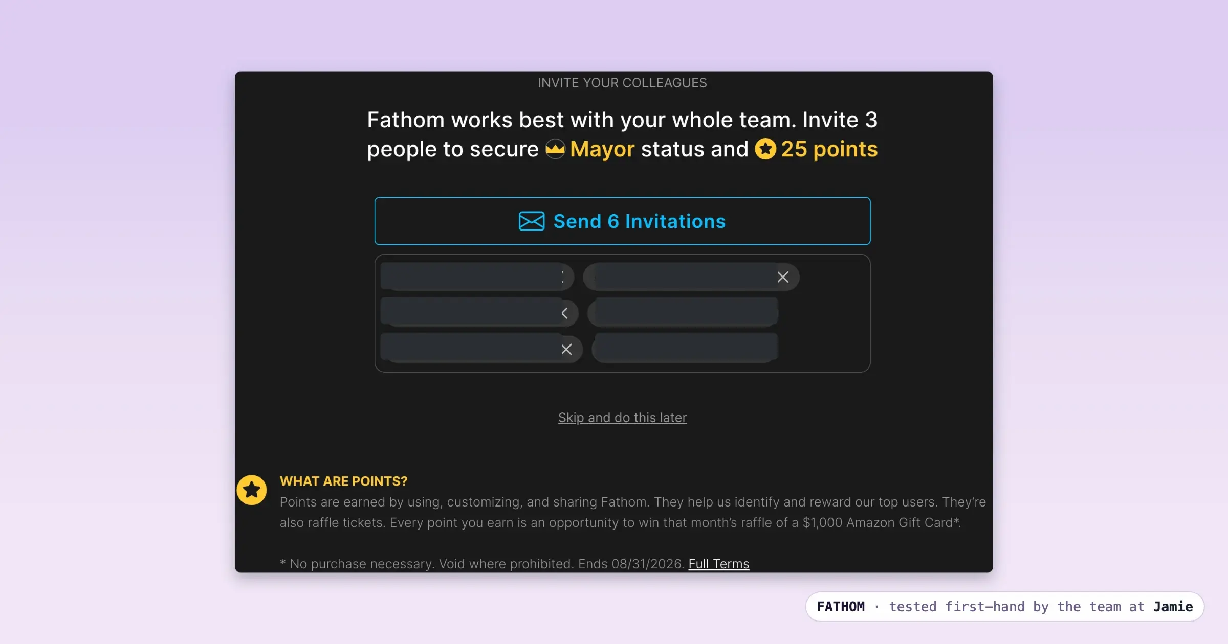 Fathom gamifications