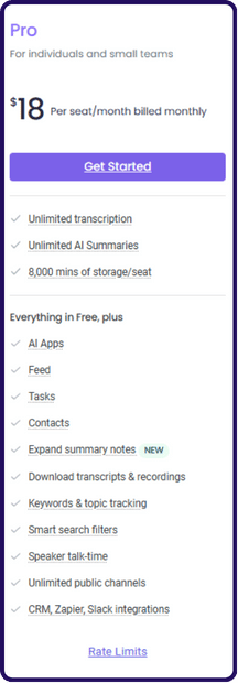 Fireflies Pro Plan | fireflies pricing