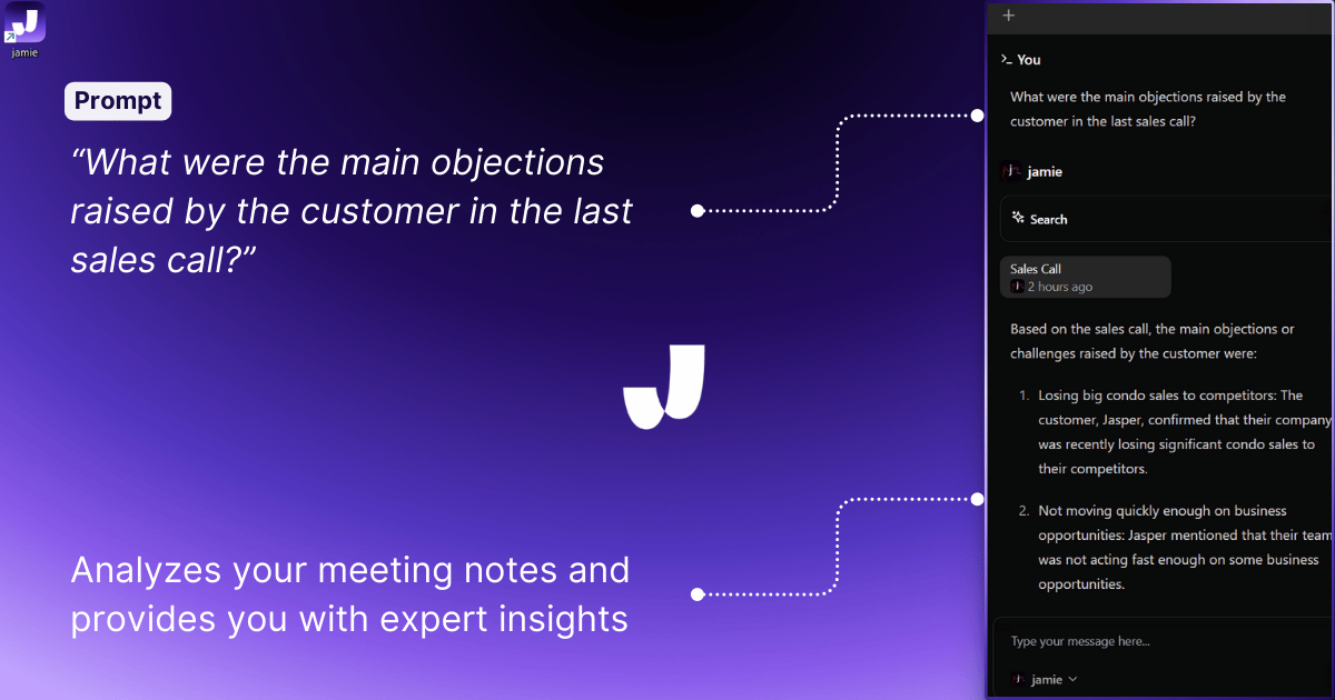 Get quick answers to your meeting-related questions with Jamieâs Sidebar