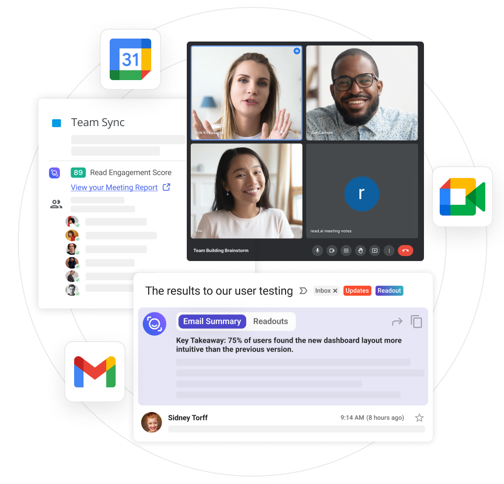 Google Meet, Google Calendar, Gmail, Chrome Extension | Read | meeting minutes software