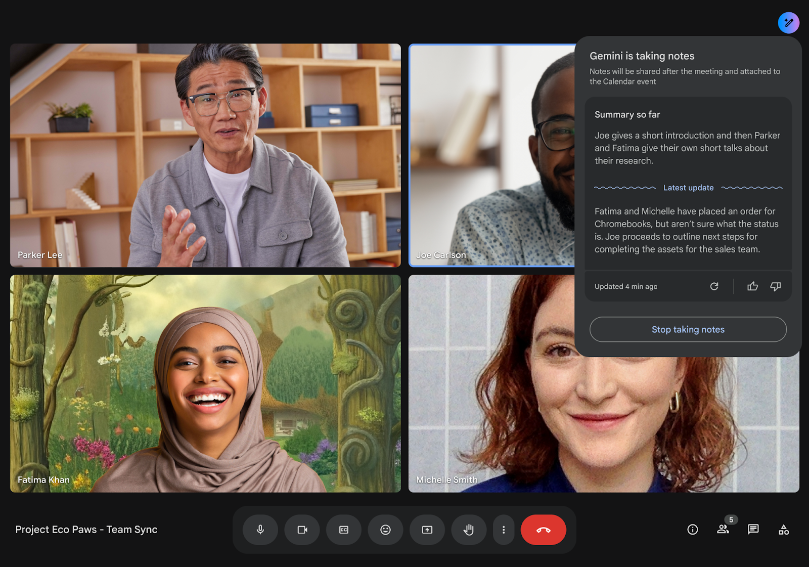 Google Workspace Updates: âTake notes for meâ in Google Meet is now available