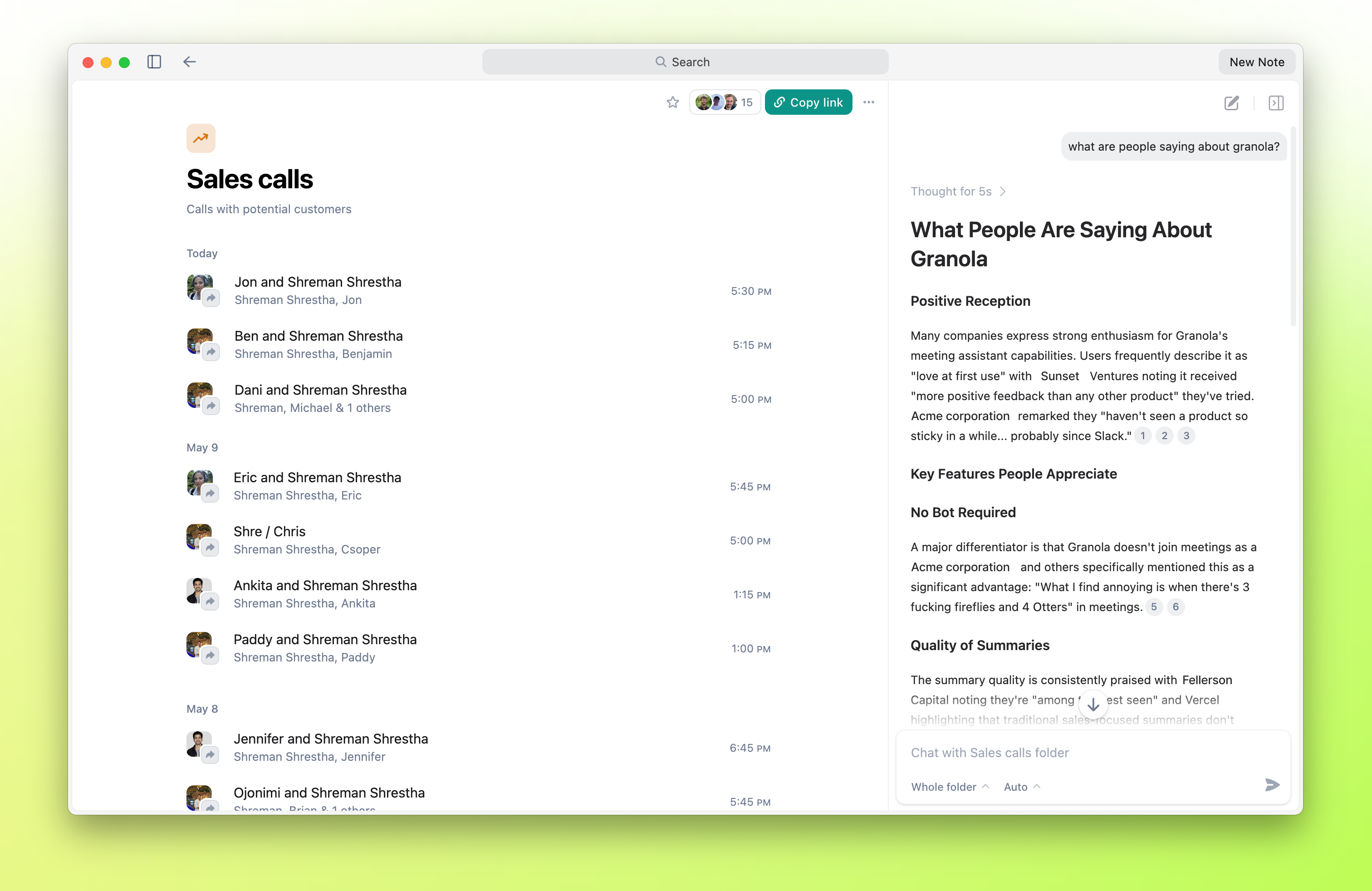 Granola 2.0: A second brain for your team | Granola