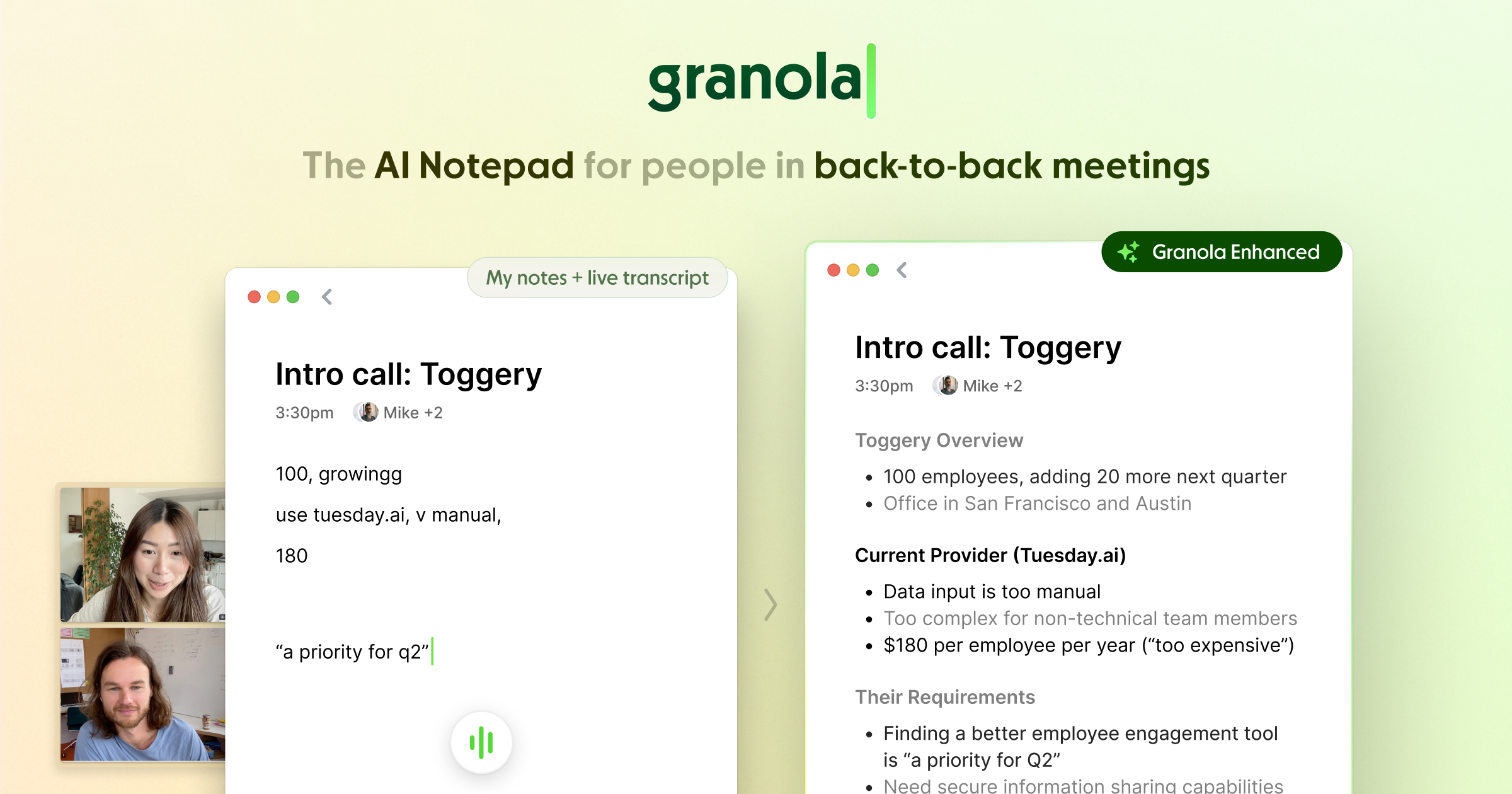 Granola â The AI notepad for people in back-to-back meetings