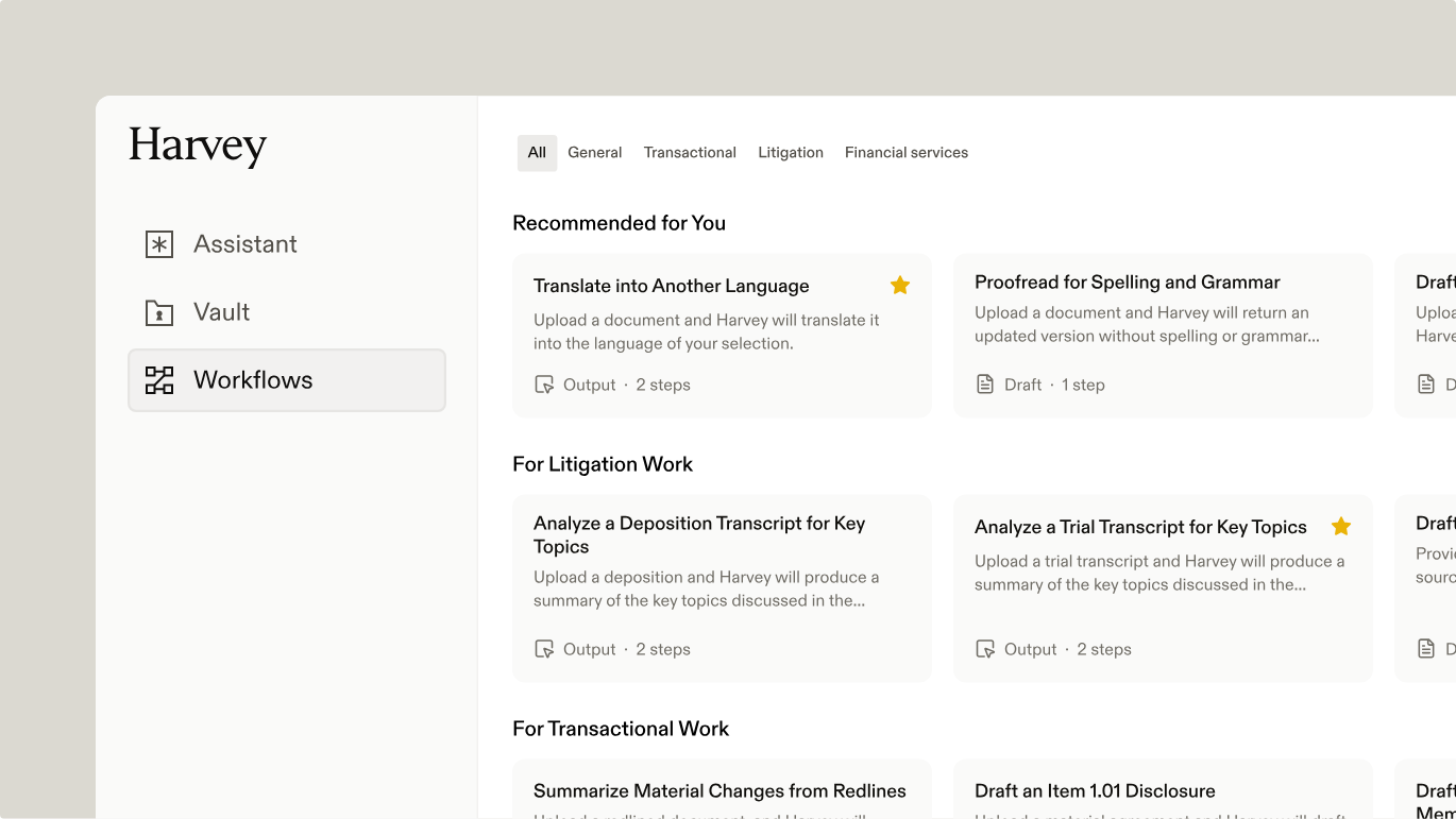 Harvey dashboard