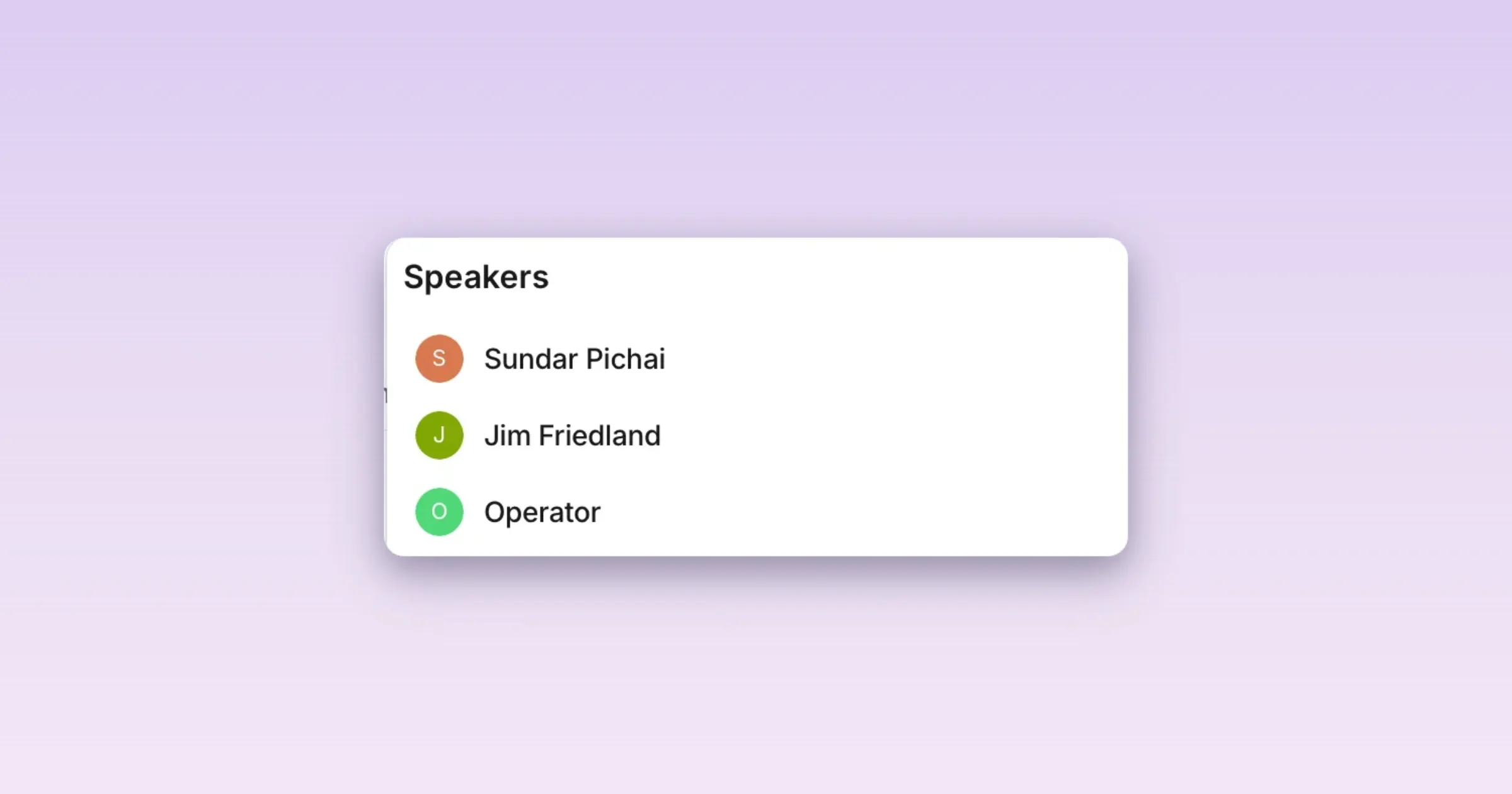 Jamie AI note taker naming each meeting speaker automatically