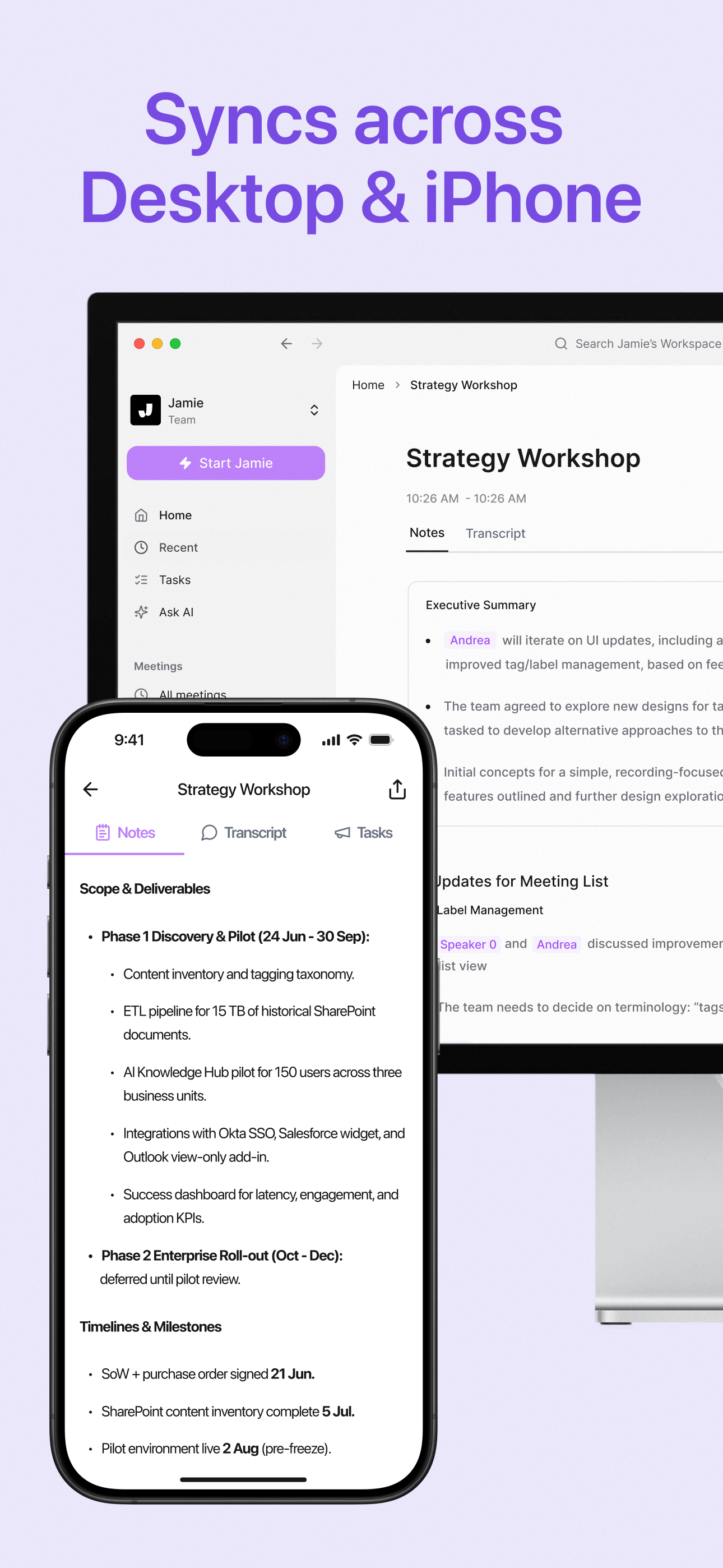 Keep your iPhone notes in sync with your desktop and your tools