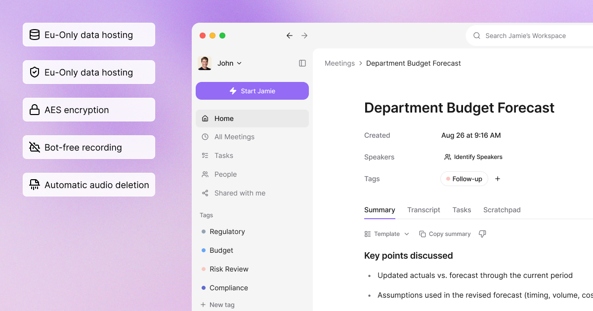 Jamie’s EU Security Compliance Feature
