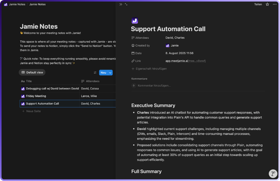 Jamie connects to calendar, note-taking, and task apps so meeting content flows where you work. Supported apps include Google/Outlook Calendar, Notion, OneNote, Linear, Todoist, Bear, Typora, and Ulysses. | ai meeting note takers that do not use bots to join video calls
