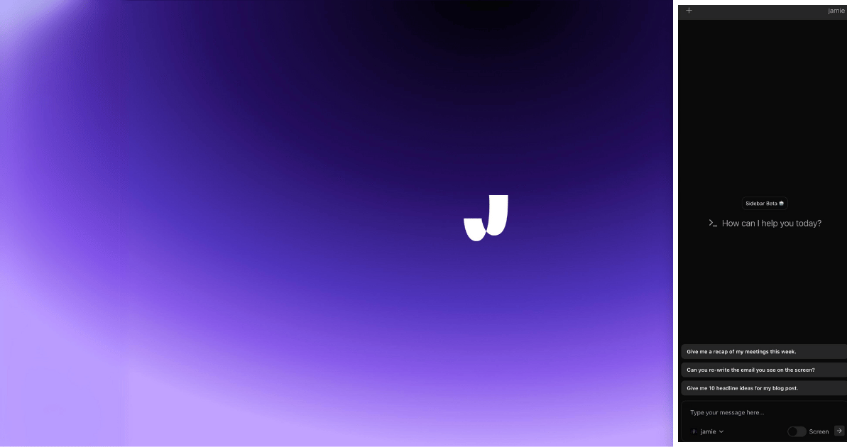 Jamie's sidebar feature
