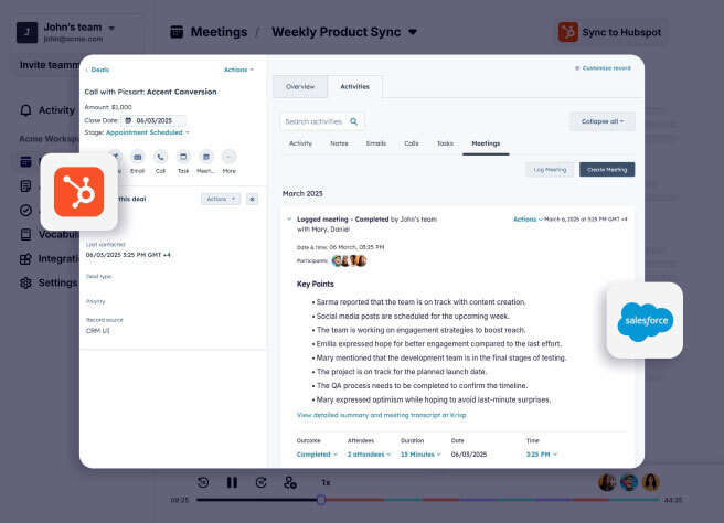Krisp - AI Meeting Assistant with Built-In Noise Cancellation | bot-free notetakers for microsoft teams