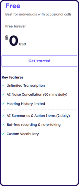 Krisp AI Pricing | Free Plan Breakdown