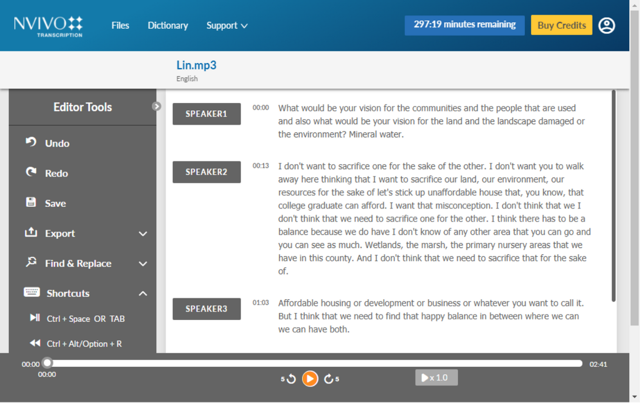 NVivo Transcription is a transcription software for research