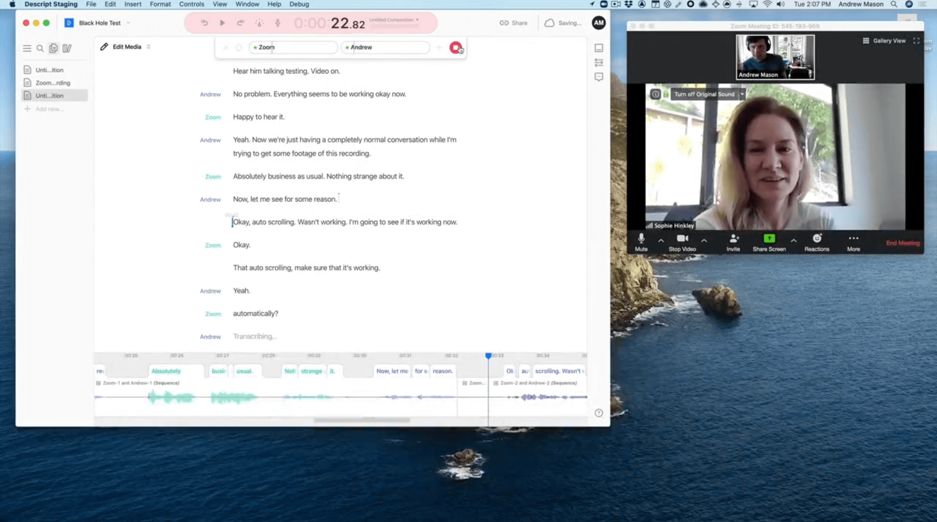New in Descript: Overdub, Live transcription, publishing, audiograms, and  more