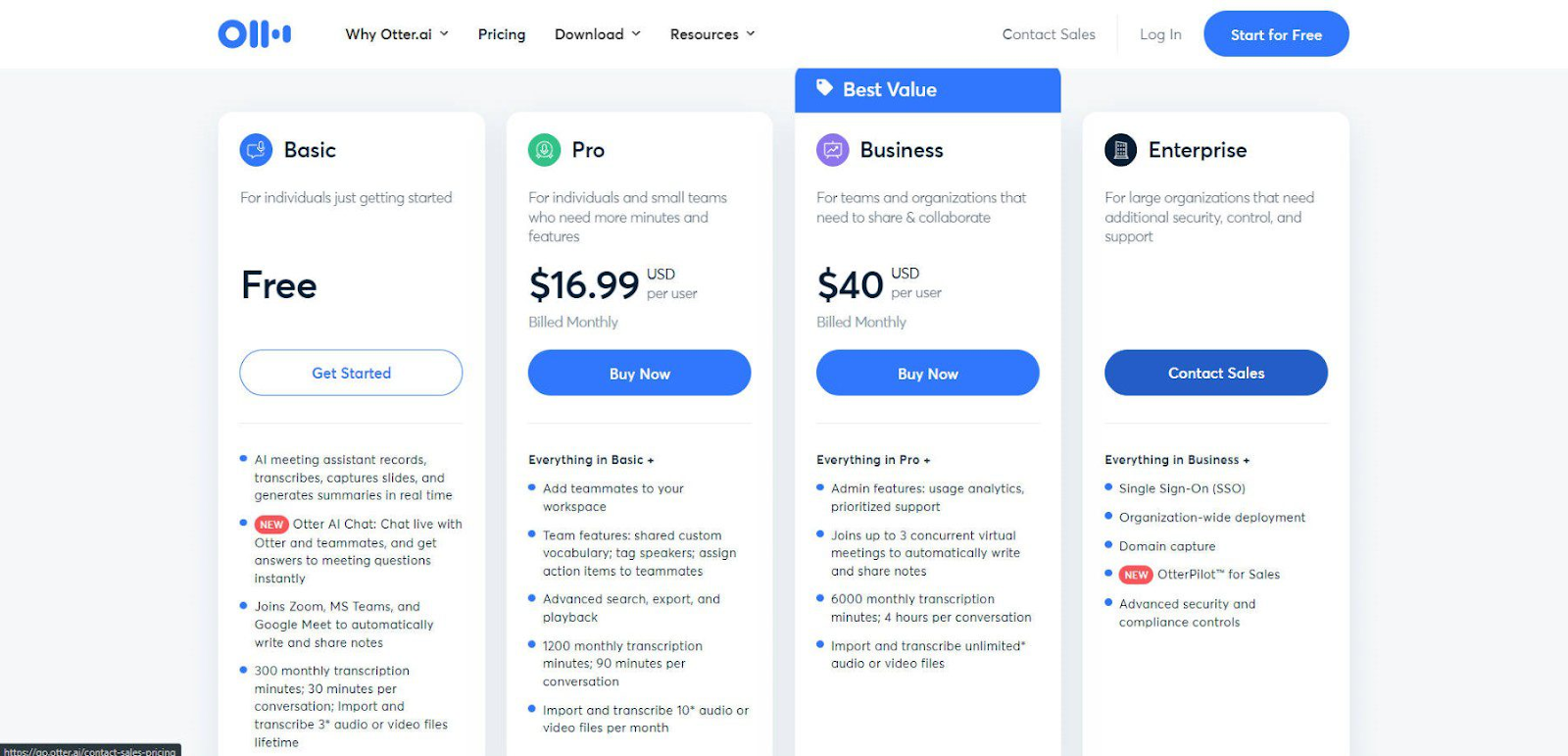 Otter ai pricing | airgram alternatives