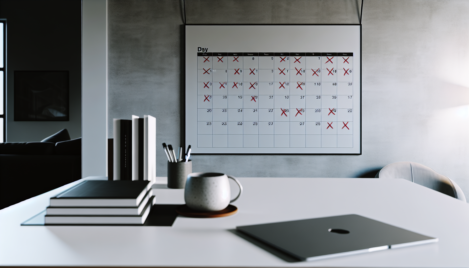 Photo of a big wall calendar