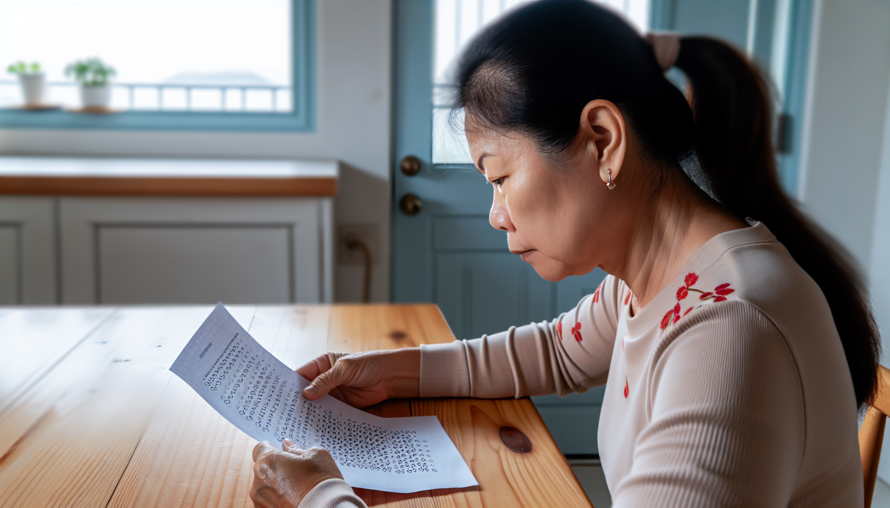 Photo of a person taking a self-assessment test using PQRST
