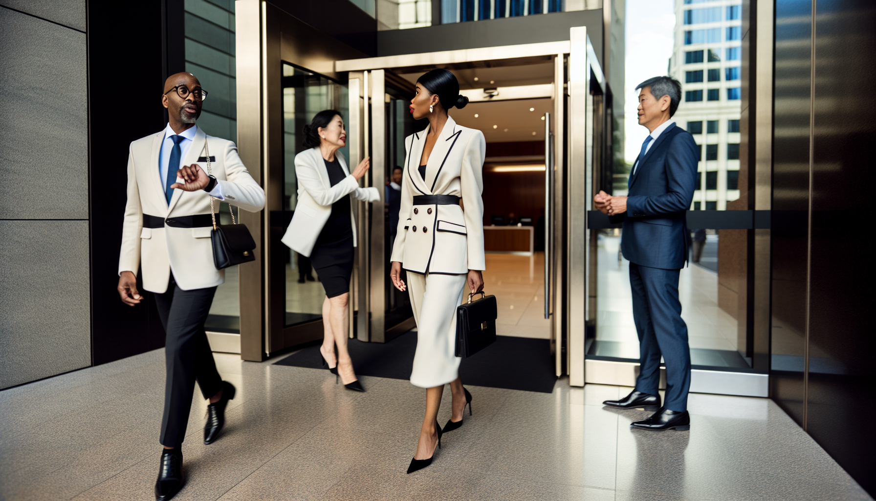 Professional attire and punctuality in business meetings