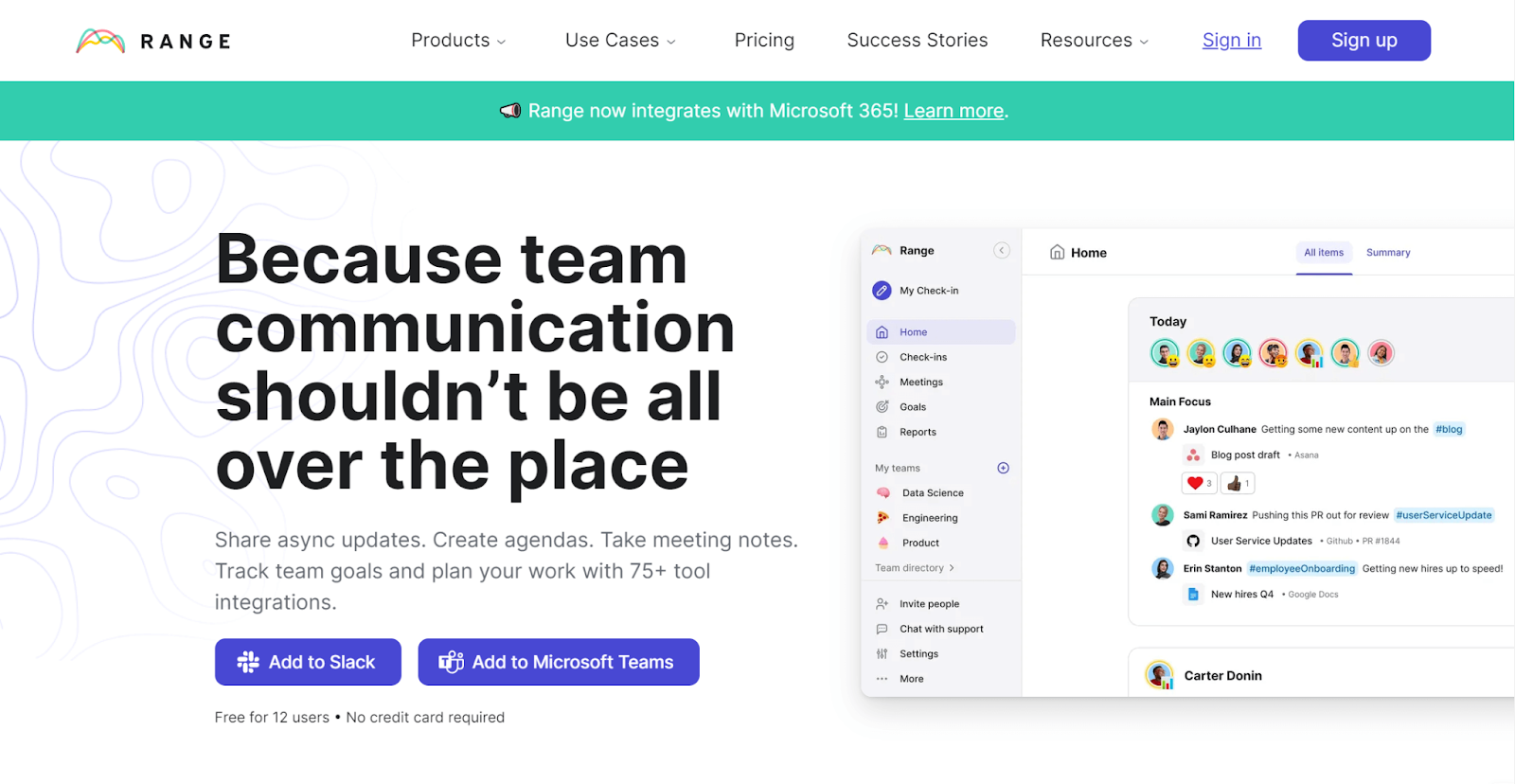 Range website