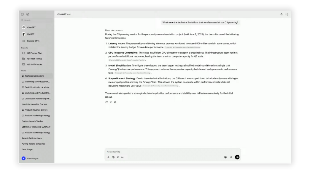 Searchable Memory for Long-Term Recall | ChatGPT Record Review