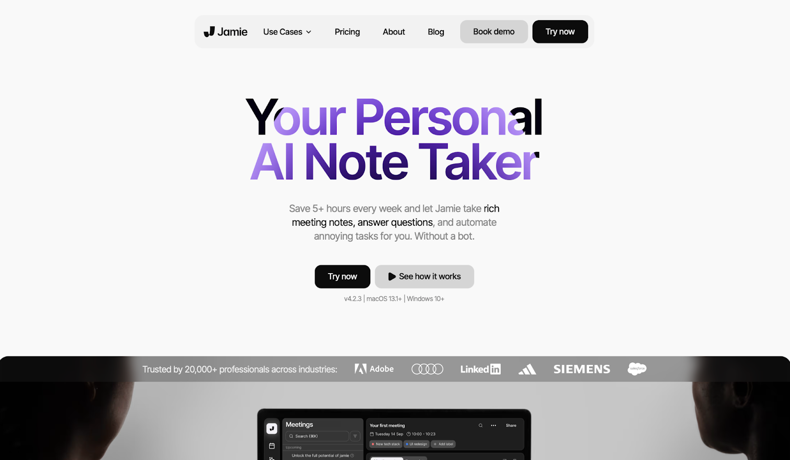 Skip manual note-taking and let Jamie do the job for you