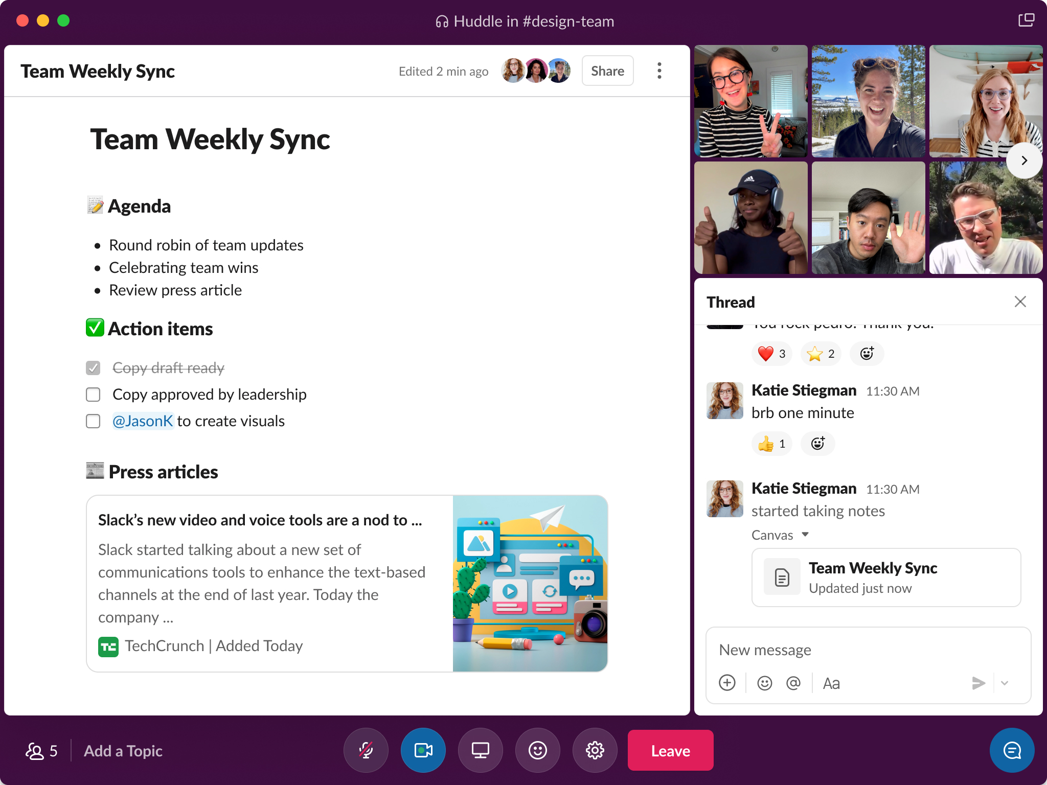 Slack canvas is a new way to power up your intelligent productivity  platform | Slack