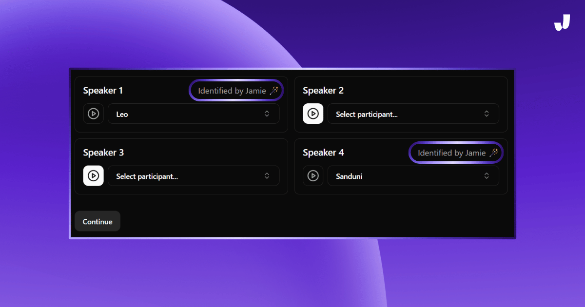 Speaker Identification of Jamie | Otter ai Vs Descript Vs Jamie