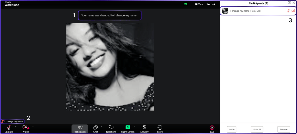 Step 06: Click Change and YouΓ’ΒΒll See Your Name Update Instantly. | how to change name on zoom