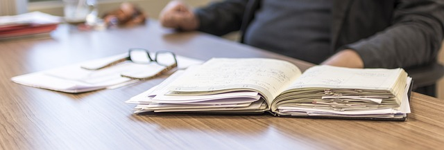 This is an image of an book on a table symbolising an agenda