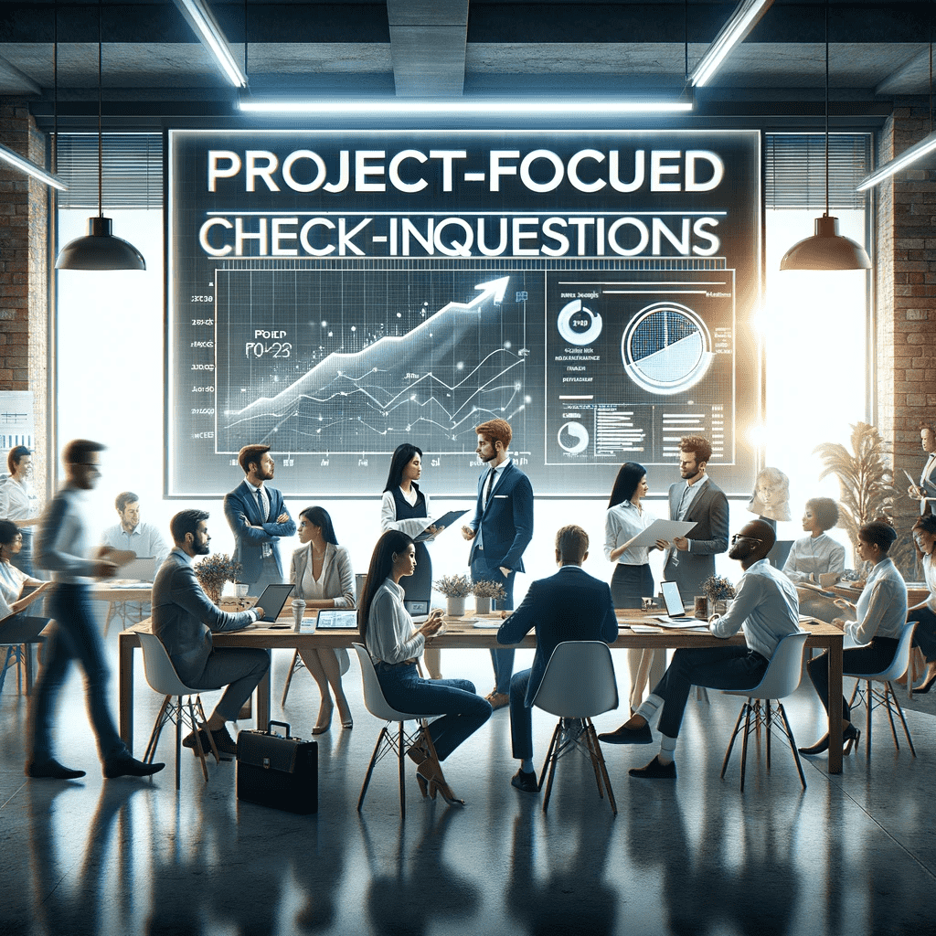 This is an image showing an office room for project focused , check in questions