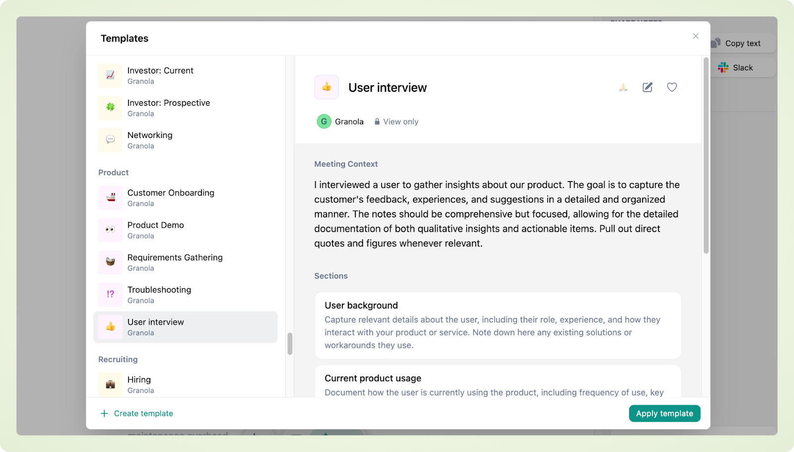 Transcription turned to ai summaries | granola review