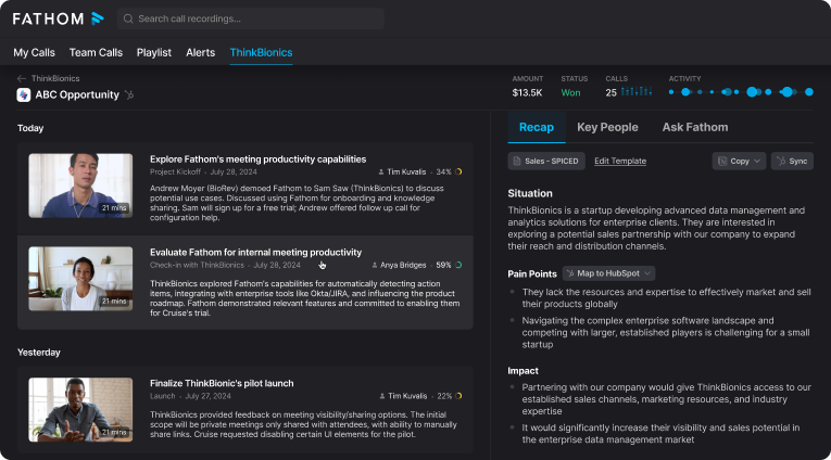 Try Fathom AI Notetaker for Teams for Free