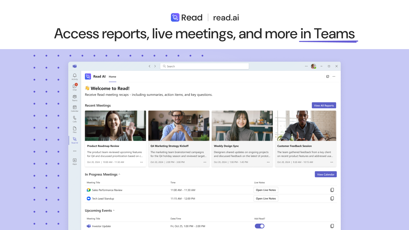 What's New with Read AI and Microsoft Teams