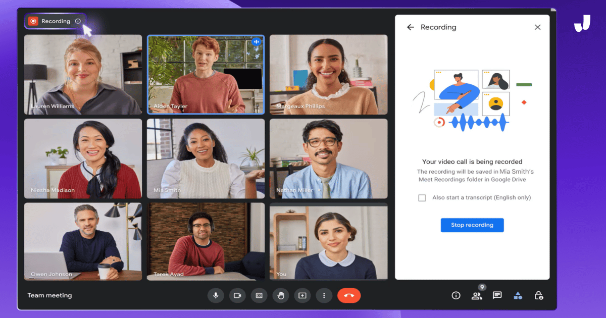 You will see a recording notification pop up in the screen | How To Record a Google Meet Step by Step