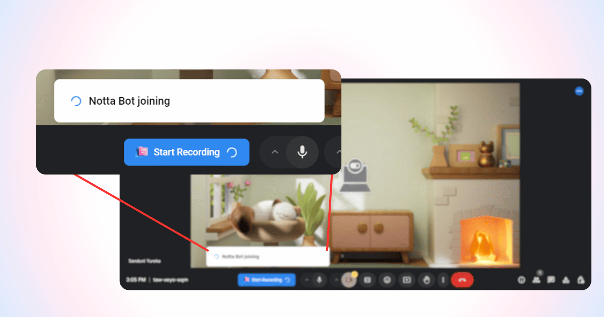 a magnified image of the button of "start recording"