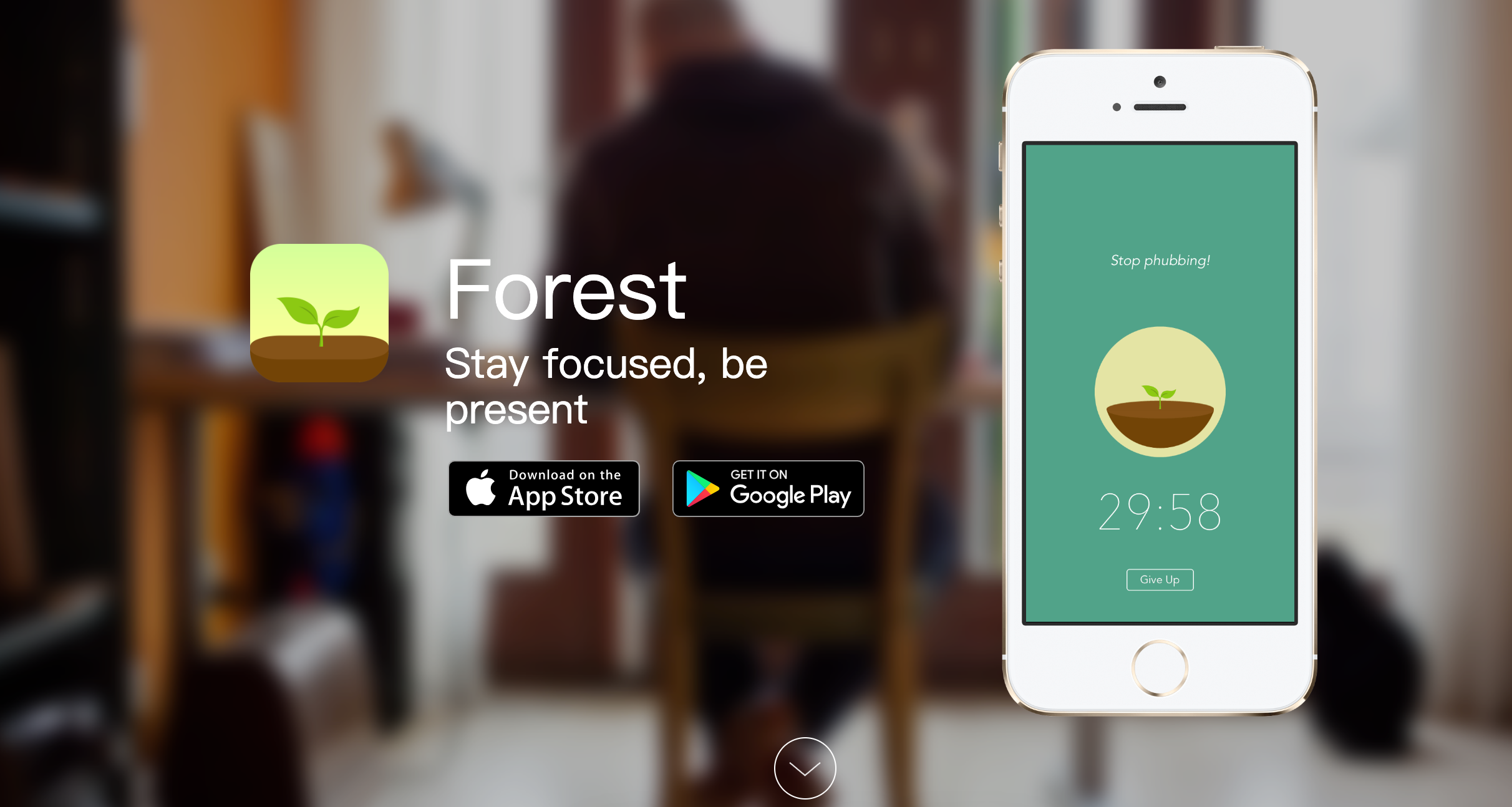 adhd management tools: forest app landing page