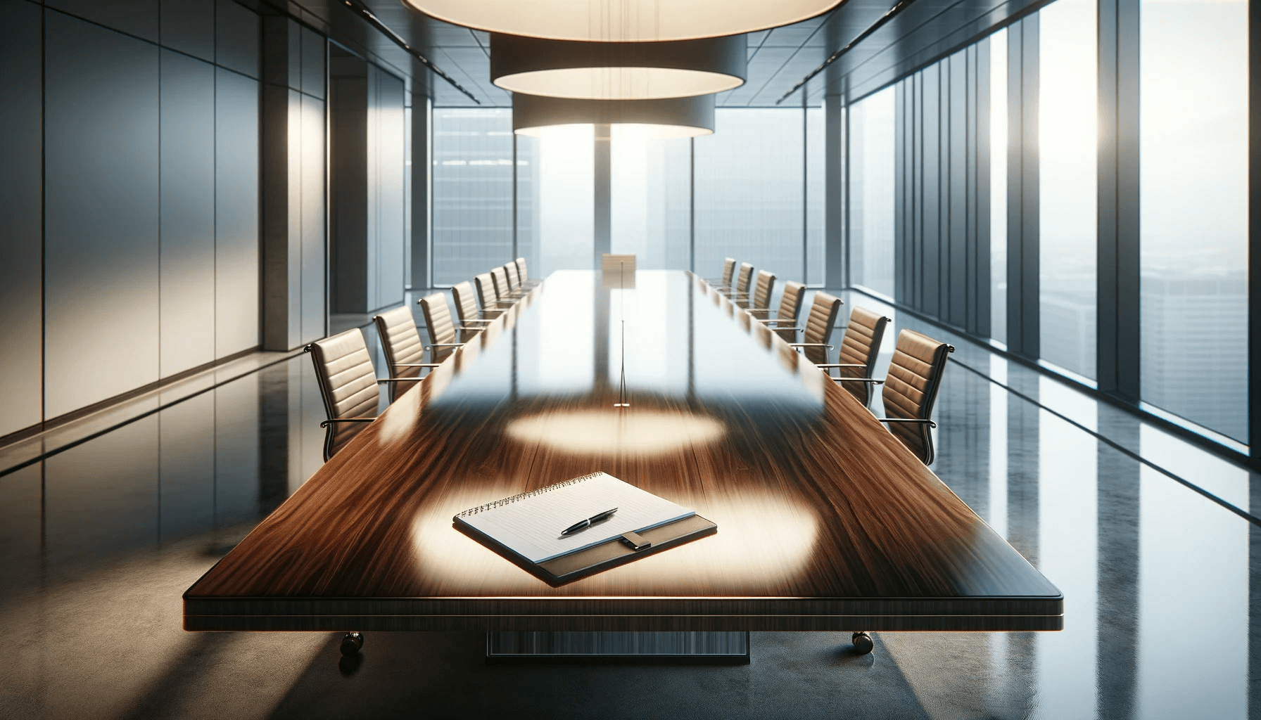 an empty note in the modern office
